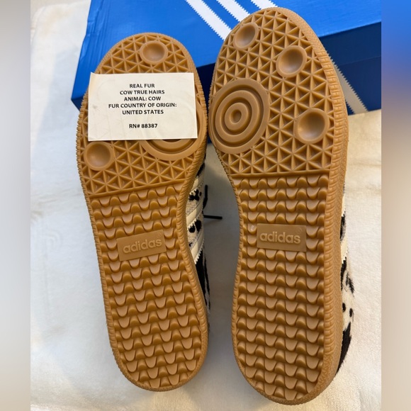 ADIDAS SAMBA OG Cow Print size 7.5 Women Sneakers Animal Print Gum Sole NWT - Picture 14 of 14